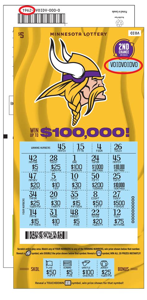 mn lottery 2nd chance vikings.